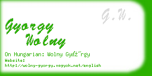 gyorgy wolny business card